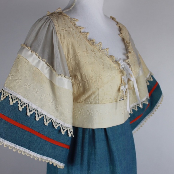 Vintage Boho Maxi Dress, Prairie Dress, Hippie - Picture 4 of 10